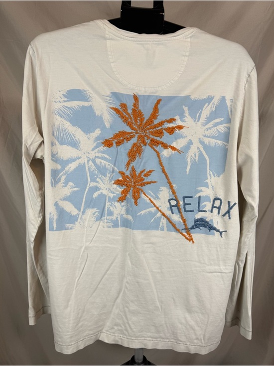 Tommy Bahama Other - Tommy‎ Bahama Vintage Y2K Long Sleeve Pocket Tee - White - Medium